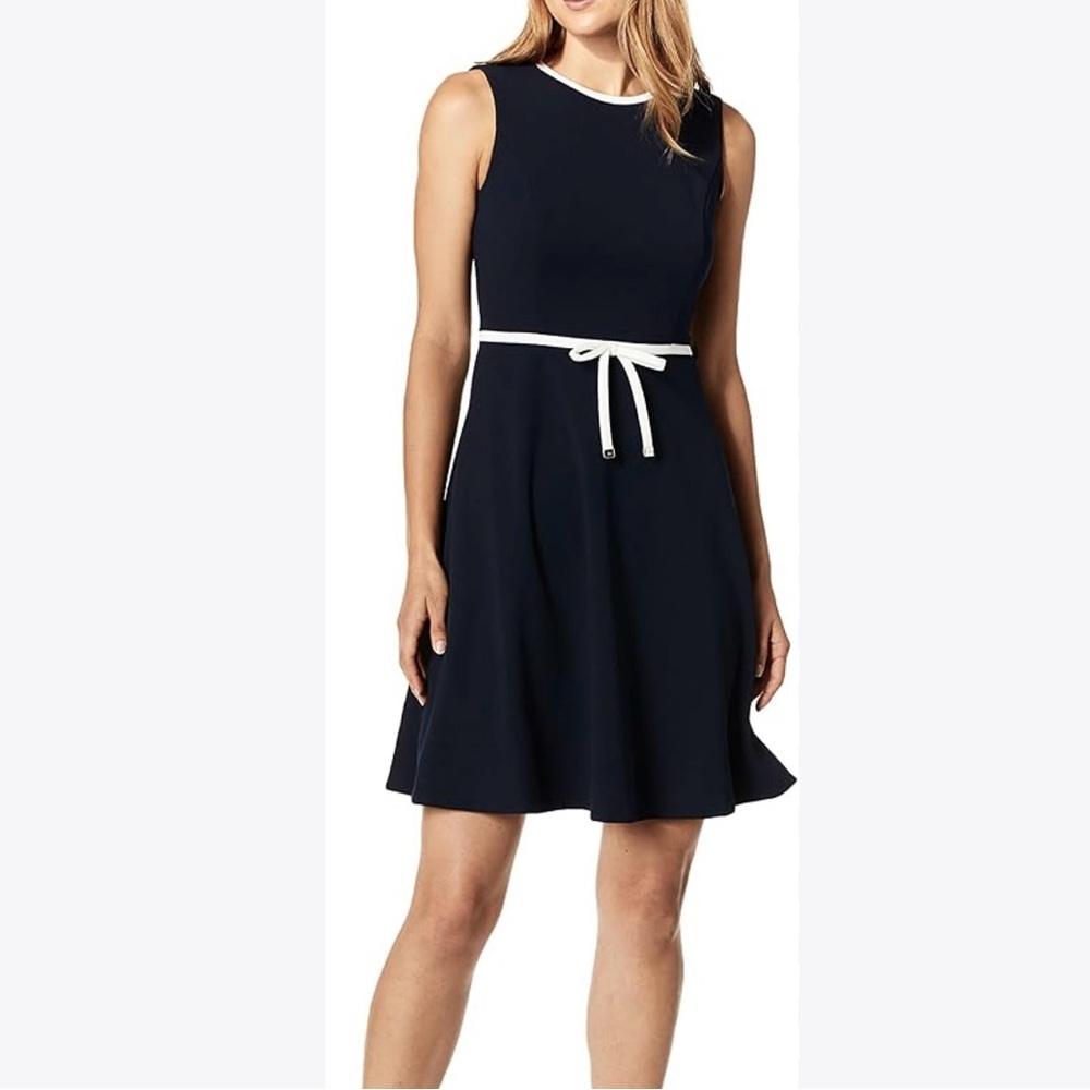 Tommy Hilfiger Scuba crepe fit & flare dress black size 2